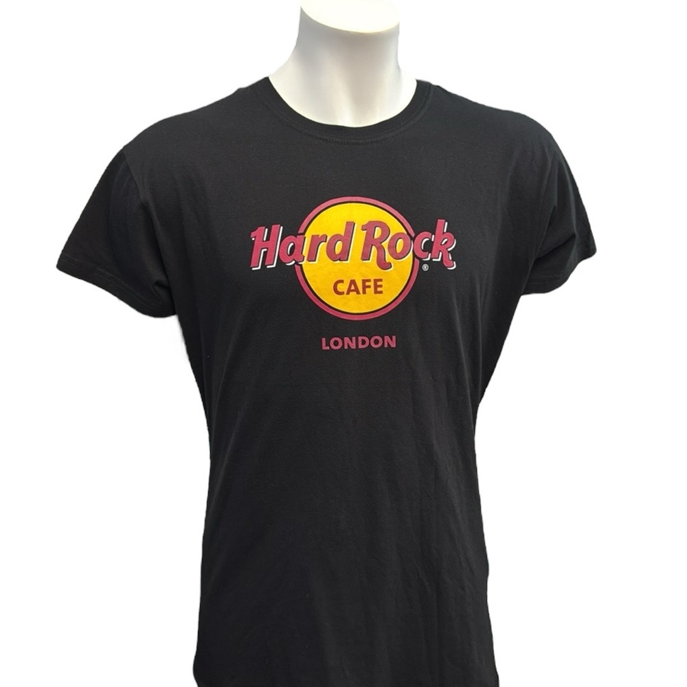 Hard Rock Cafe London England Classic '71 Black Yellow Red Women's T-Shirt XXL - Picture 6 of 11
